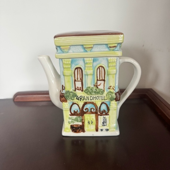 Other - "THE GRANDHOTEL CERAMIC LIDDED TEAPOT", Collectable and Hand Painted